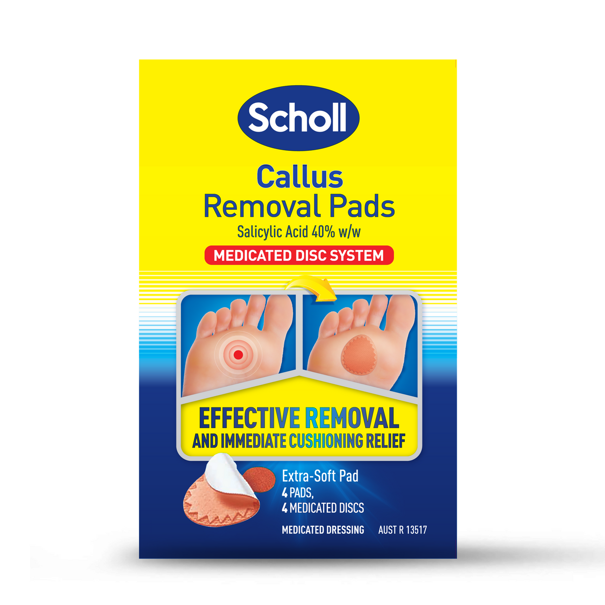 Scholl Callus Removal Pads 4 Pack