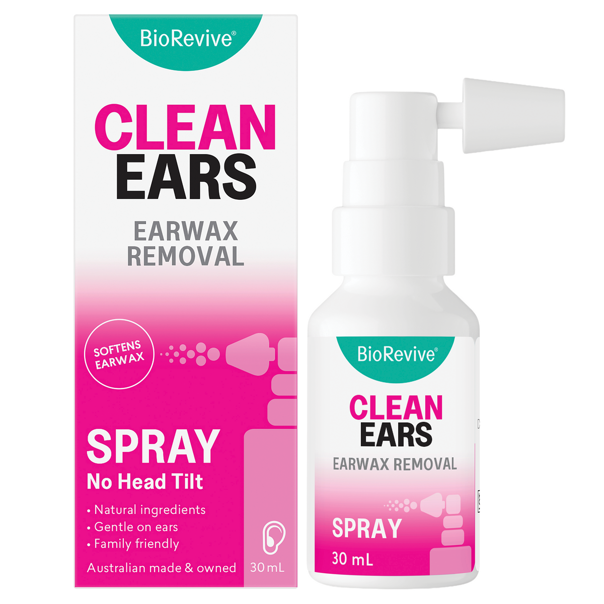 BioRevive CleanEars Earwax Removal Spray 30mL