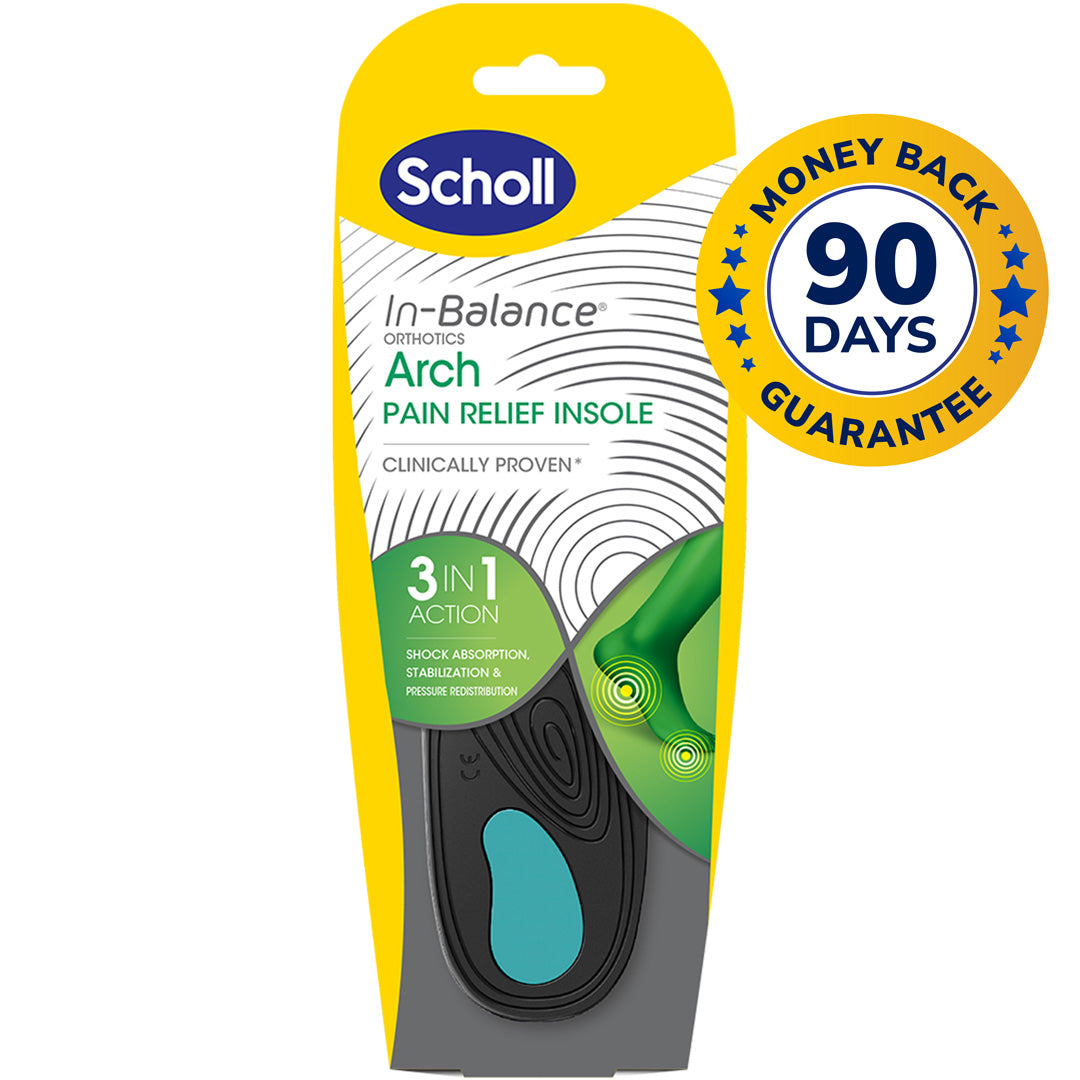 Scholl In Balance Pain Relief Arch Orthotic Insole Medium 7 - 8.5 1 Pair