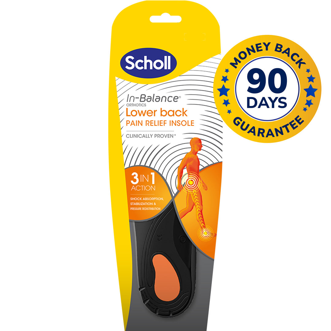 Scholl In Balance Pain Relief Lower Back Orthotic Insole Medium 7 - 8.5 1 Pair