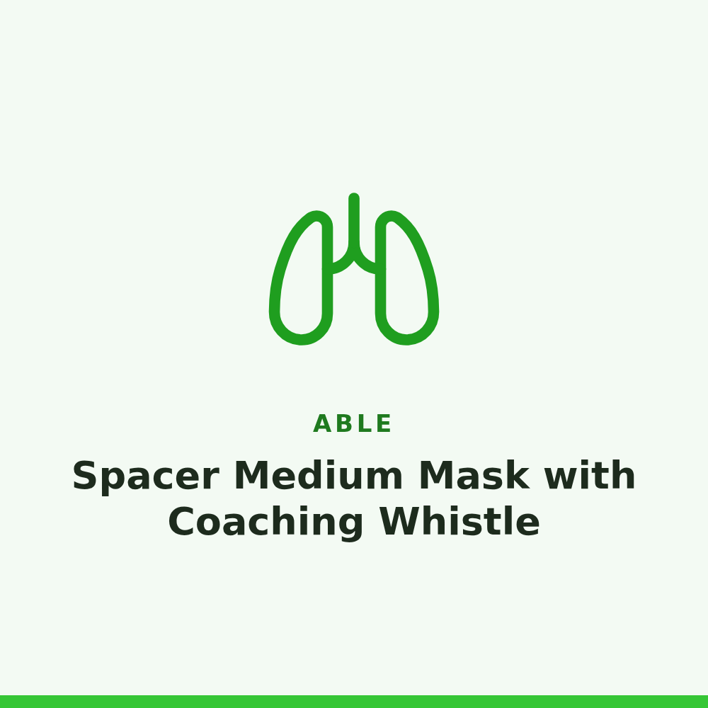 Able Spacer Medium Mask with Coaching Whistle