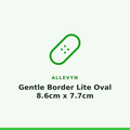 Allevyn Gentle Border Lite Oval 8.6cm x 7.7cm