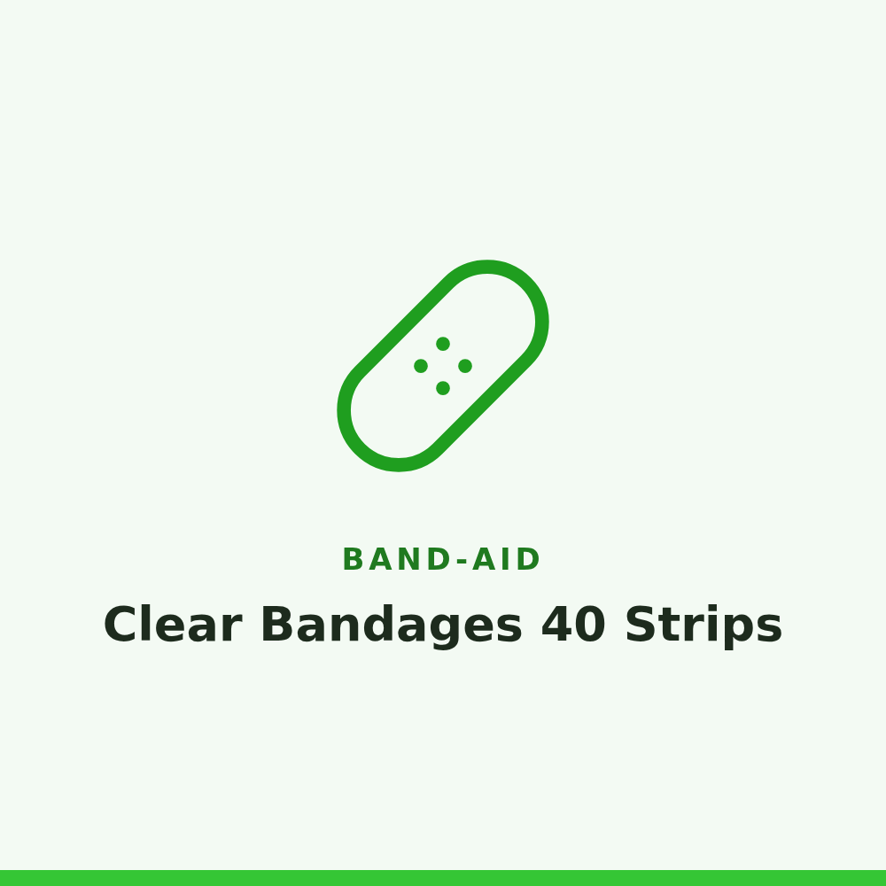 Band-Aid Clear Bandages 40 Strips