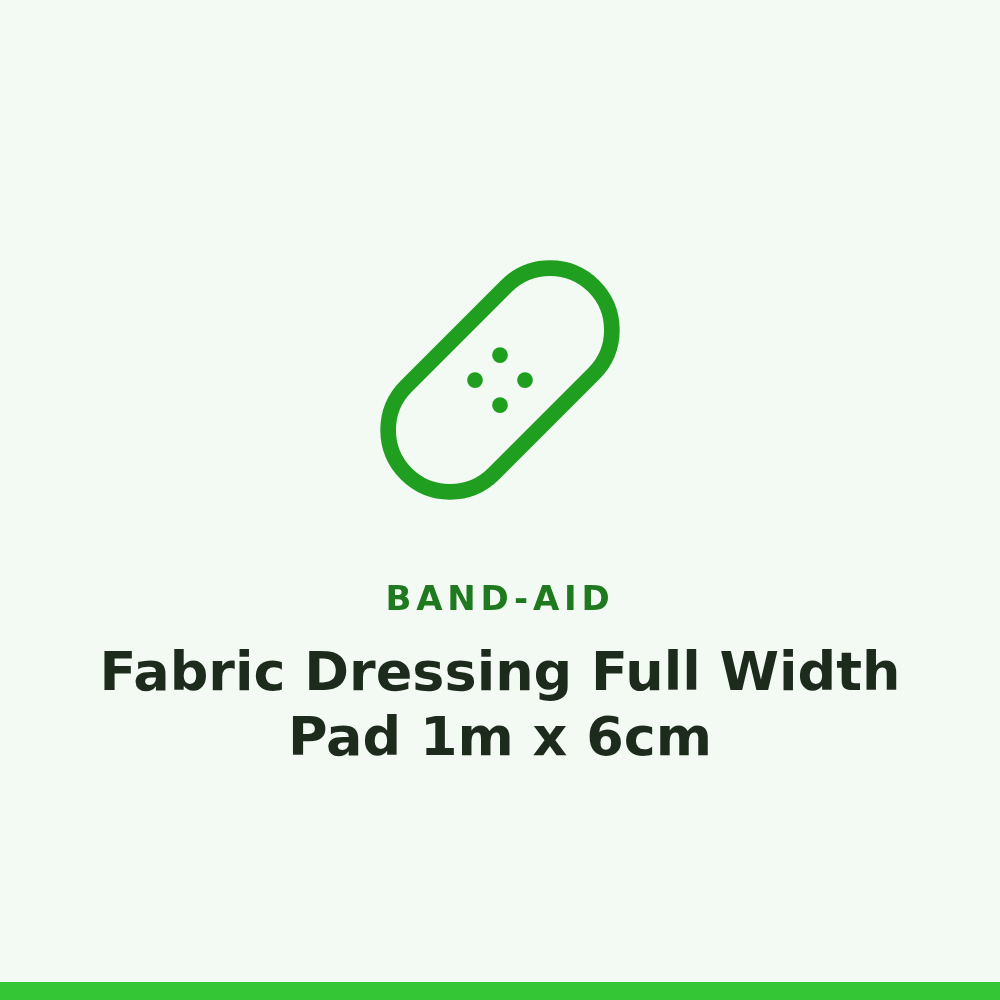Band-Aid Fabric Dressing Full Width Pad 1m x 6cm