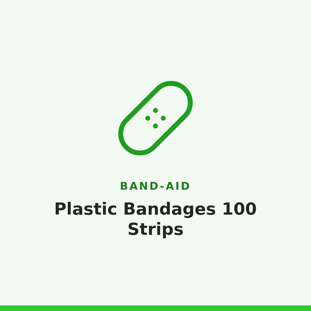 Band-Aid Plastic Bandages 100 Strips