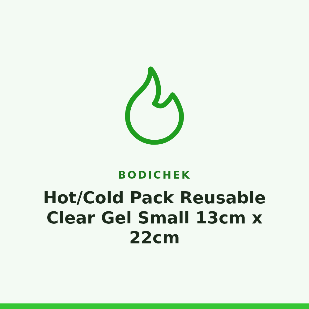 Bodichek Hot/Cold Pack Reusable Clear Gel Small 13cm x 22cm