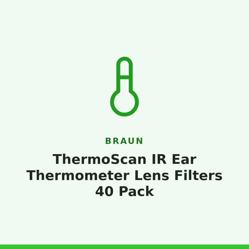 Braun ThermoScan IR Ear Thermometer Lens Filters 40 Pack