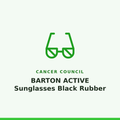 Cancer Council BARTON ACTIVE Sunglasses Black Rubber 1 Pair