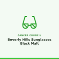 Cancer Council Beverly Hills Sunglasses Black Malt 1 Pair