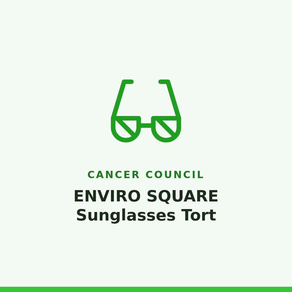 Cancer Council ENVIRO SQUARE Sunglasses Tort 1 Pair