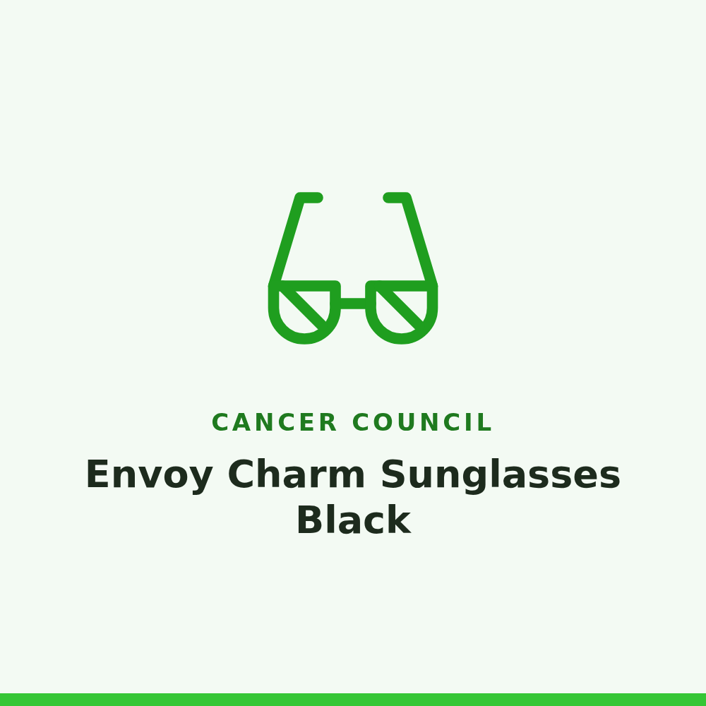 Cancer Council Envoy Charm Sunglasses Black 1 Pair