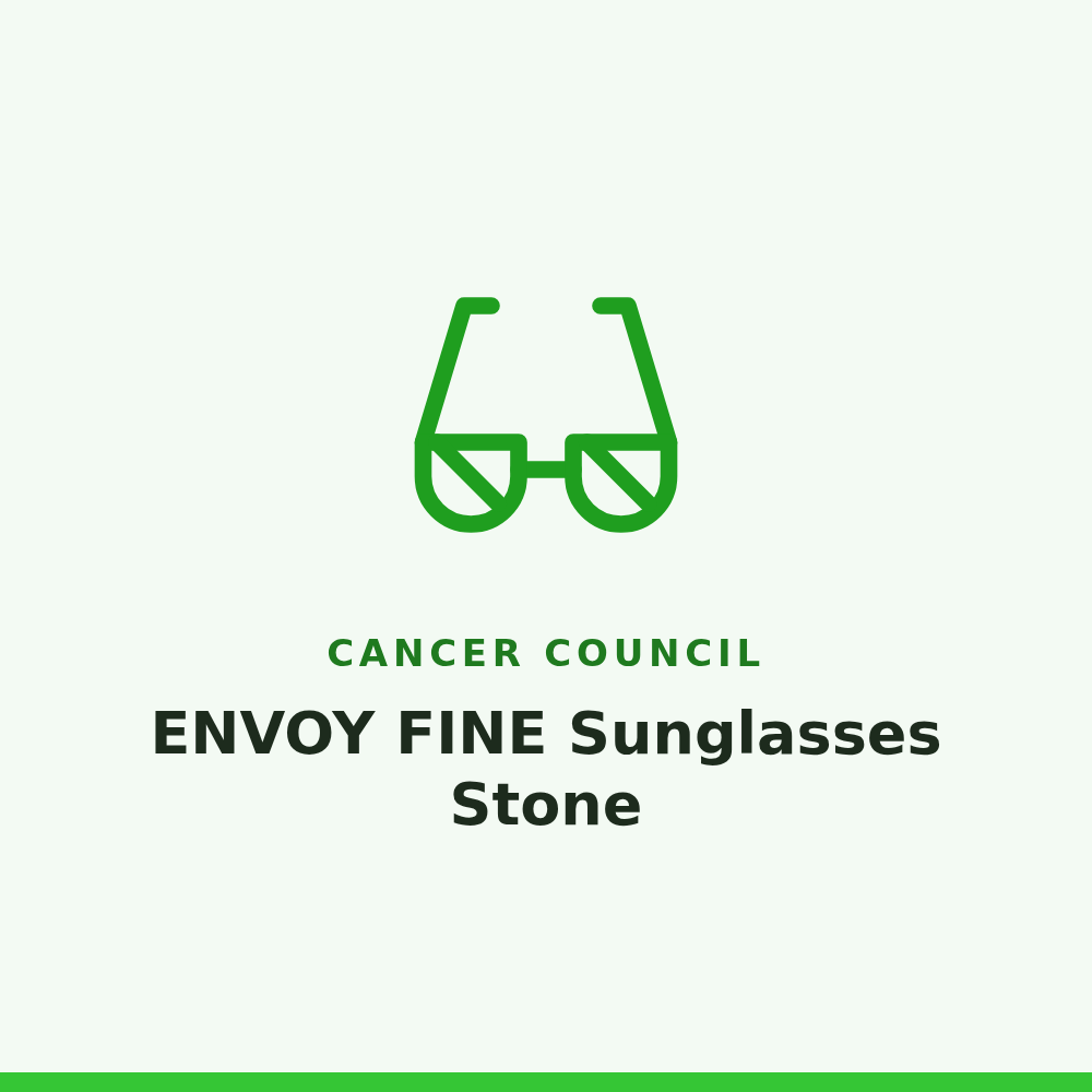 Cancer Council ENVOY FINE Sunglasses Stone 1 Pair
