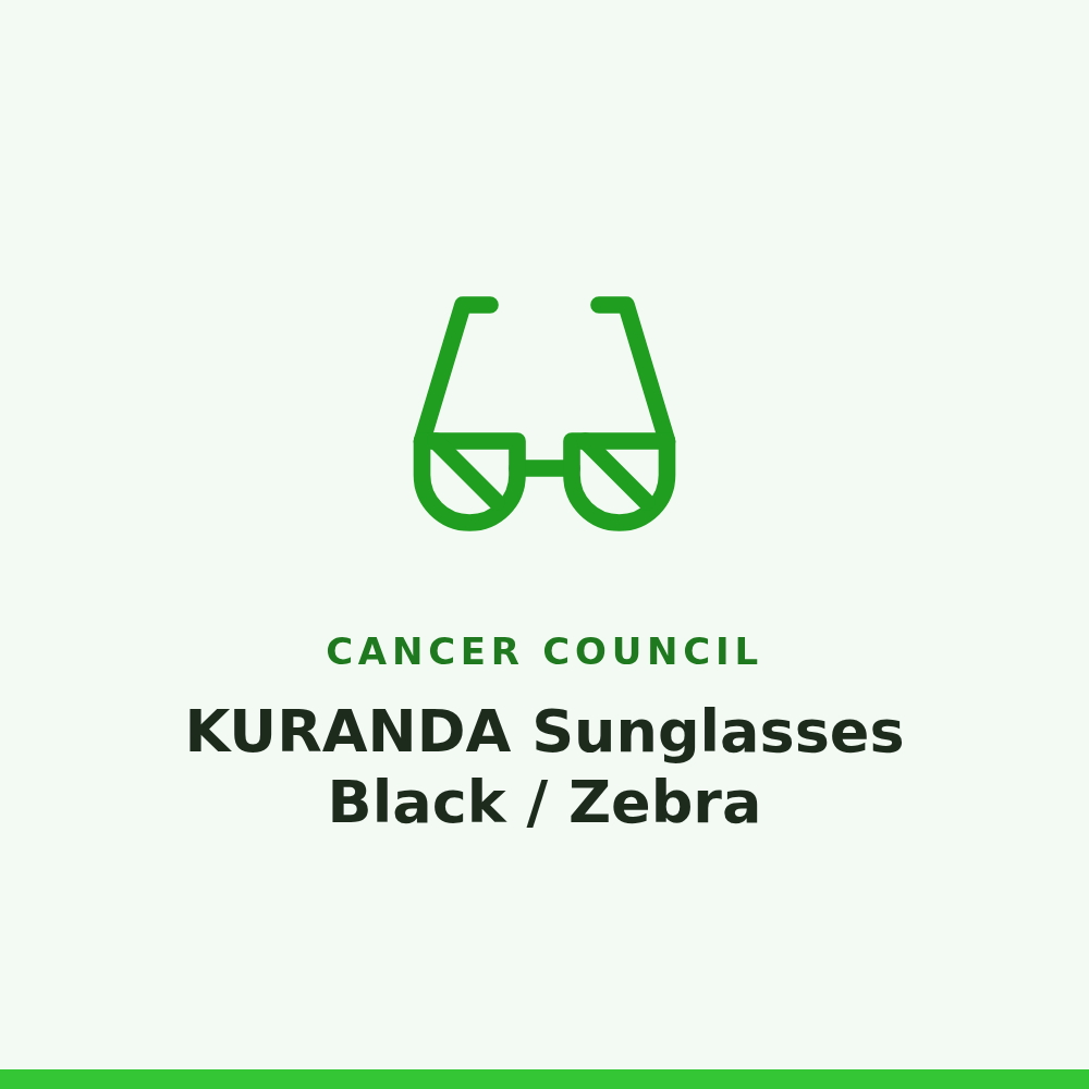 Cancer Council KURANDA Sunglasses Black / Zebra 1 Pair