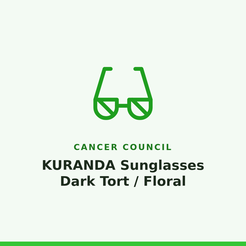 Cancer Council KURANDA Sunglasses Dark Tort / Floral 1 Pair