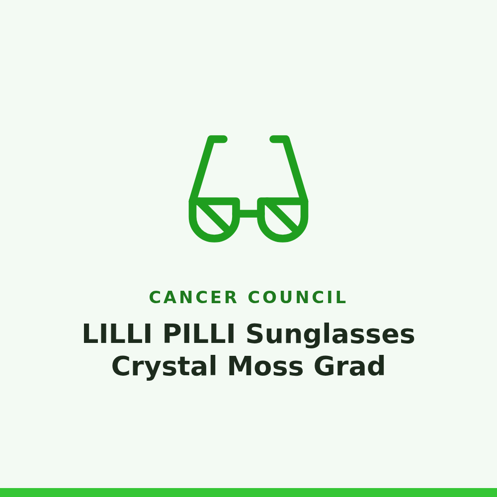 Cancer Council LILLI PILLI Sunglasses Crystal Moss Grad 1 Pair
