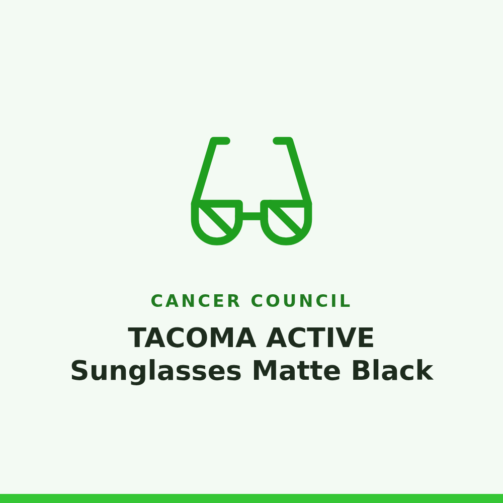 Cancer Council TACOMA ACTIVE Sunglasses Matte Black 1 Pair