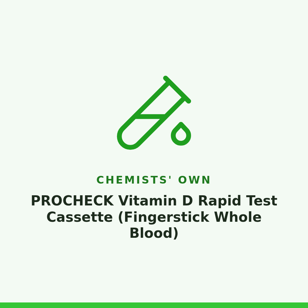 Chemists' Own PROCHECK Vitamin D Rapid Test Cassette (Fingerstick Whole Blood) 1 Pack