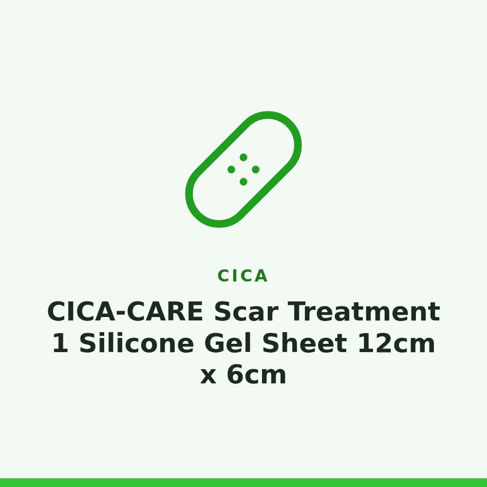 CICA-CARE Scar Treatment 1 Silicone Gel Sheet 12cm x 6cm
