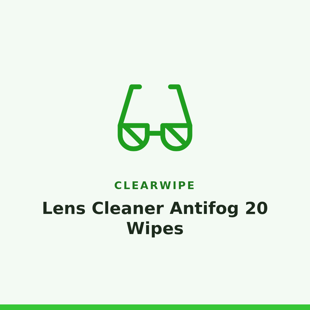Clearwipe Lens Cleaner Antifog 20 Wipes