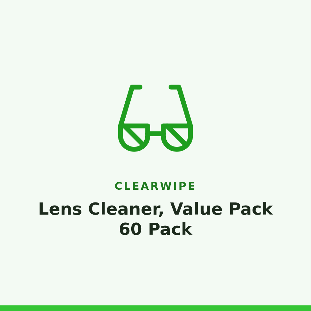 Clearwipe Lens Cleaner, Value Pack 60 Pack