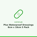 Cutifilm Plus Waterproof Dressings 8cm x 10cm 5 Pack