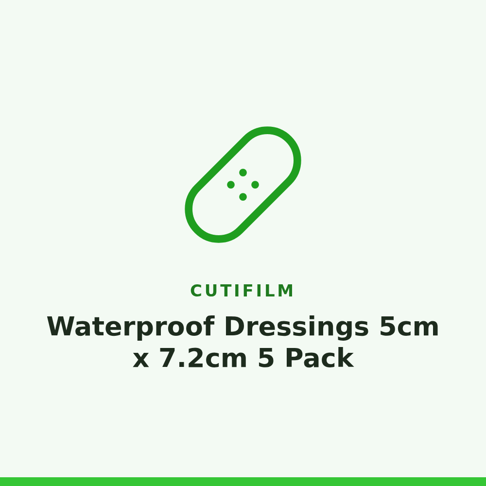 Cutifilm Waterproof Dressings 5cm x 7.2cm 5 Pack