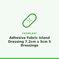Cutiplast Adhesive Fabric Island Dressing 7.2cm x 5cm 5 Dressings