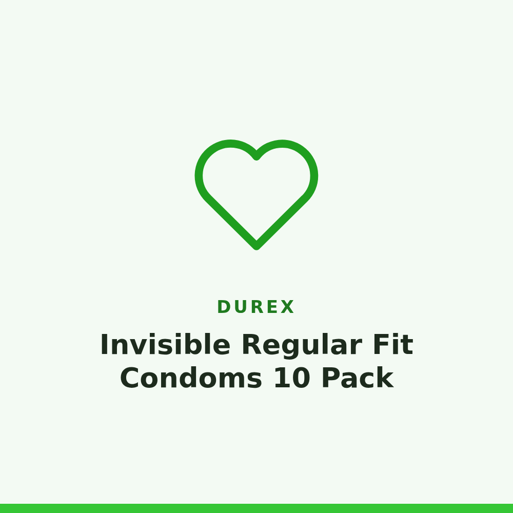 Durex Invisible Regular Fit Condoms 10 Pack