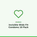 Durex Invisible Wide Fit Condoms 10 Pack