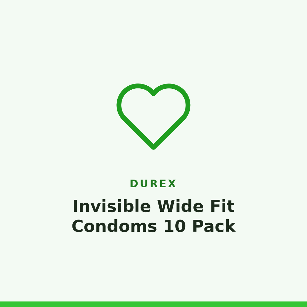 Durex Invisible Wide Fit Condoms 10 Pack