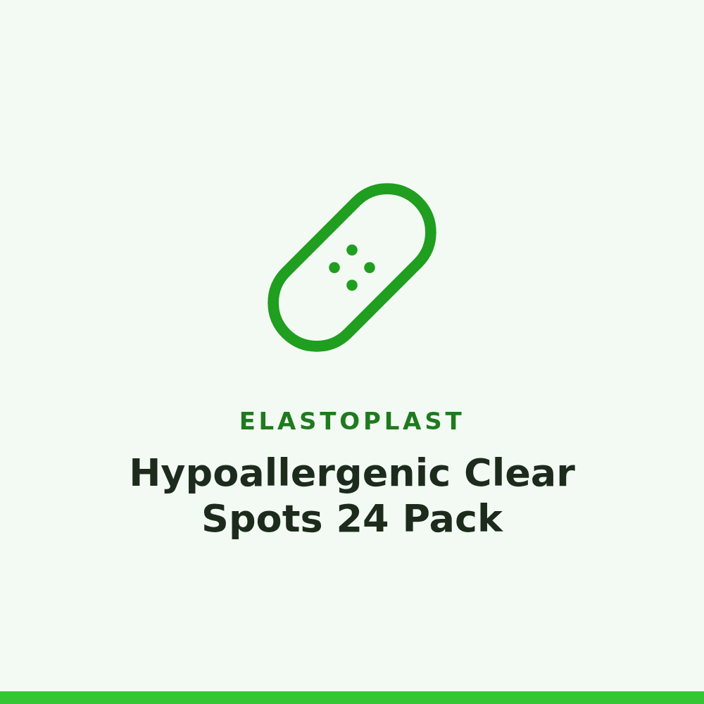 Elastoplast Hypoallergenic Clear Spots 24 Pack