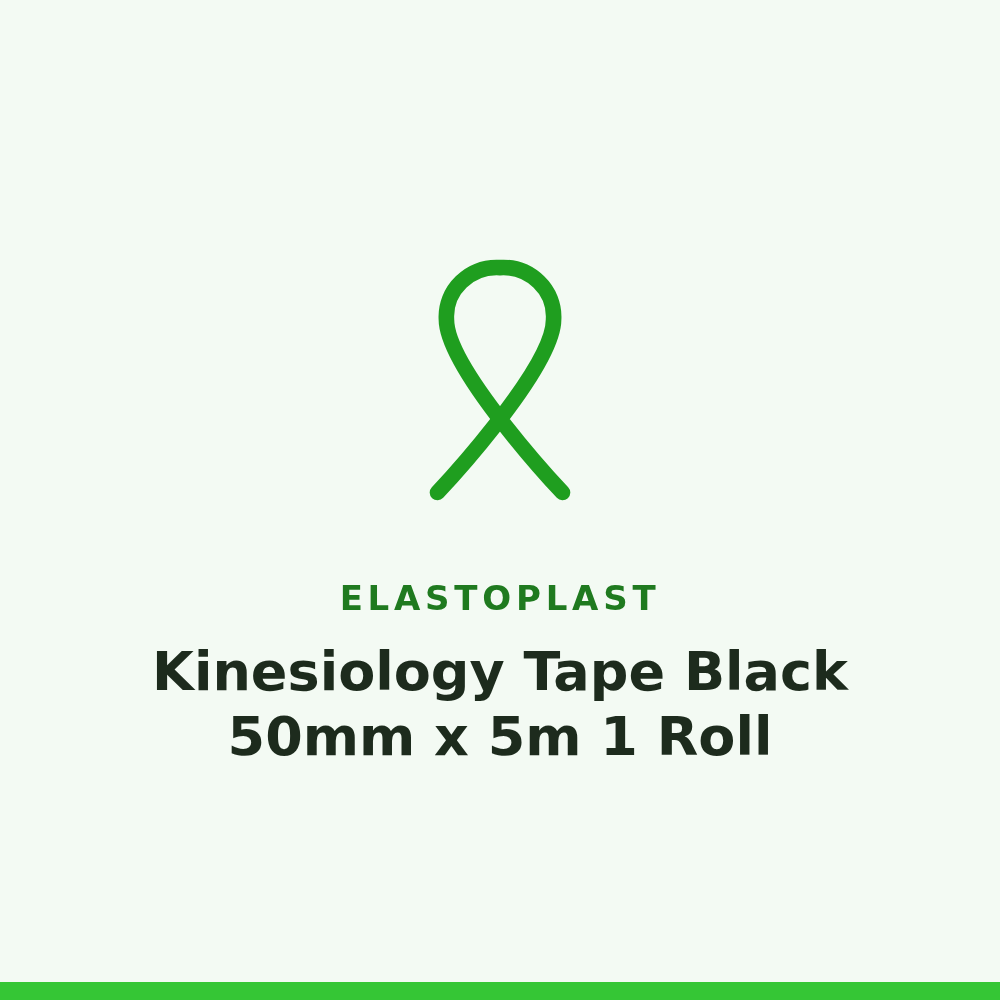 Elastoplast Kinesiology Tape Black 50mm x 5m 1 Roll