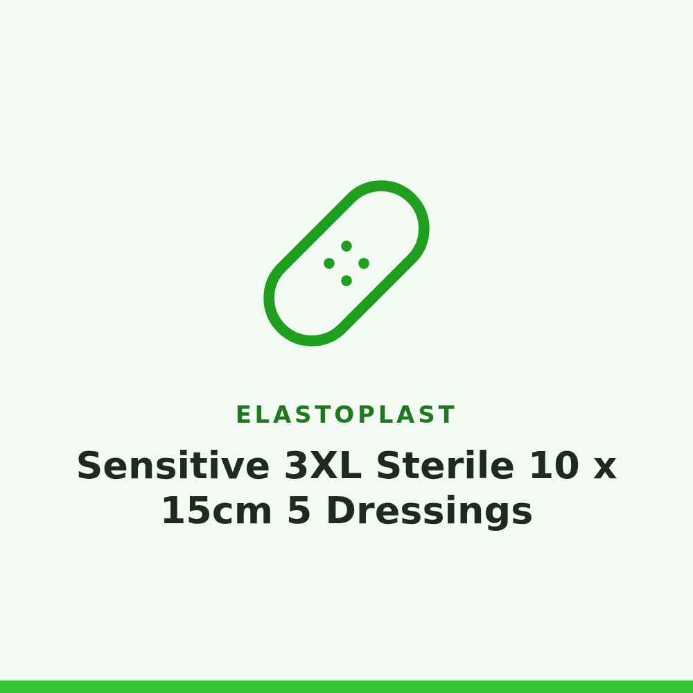 Elastoplast Sensitive 3XL Sterile 10 x 15cm 5 Dressings