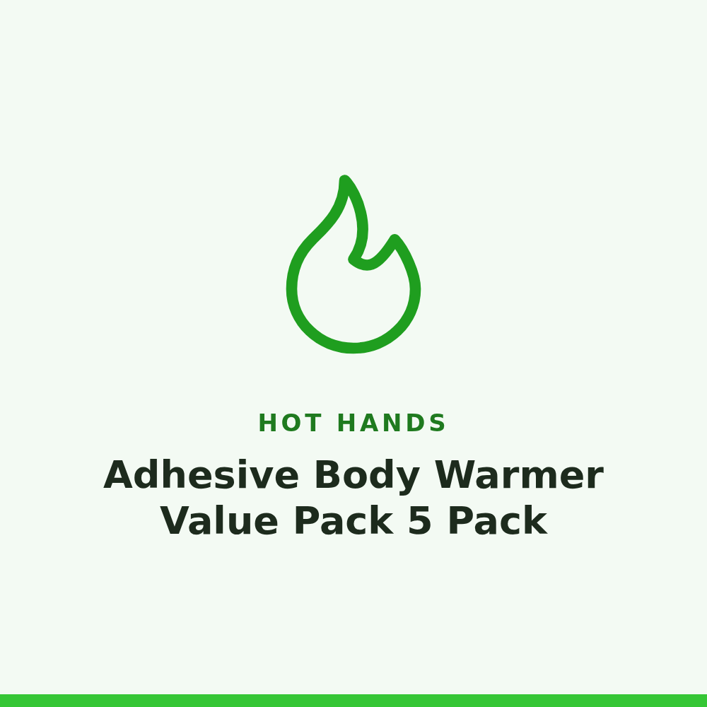 Hot Hands Adhesive Body Warmer Value Pack 5 Pack