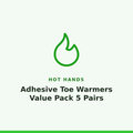 Hot Hands Adhesive Toe Warmers Value Pack 5 Pairs