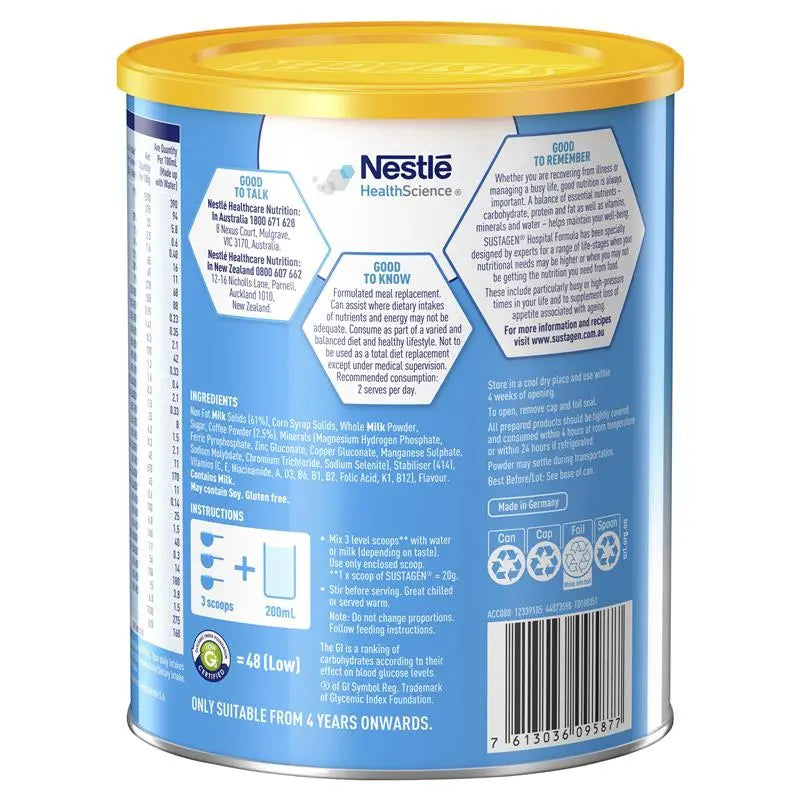 Sustagen Hospital Formula Nutritional Supplement Coffee Flavour 840g