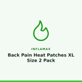 Inflamax Back Pain Heat Patches XL Size 2 Pack