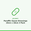 Jelonet Paraffin Gauze Dressings 10cm x 10cm 3 Pack