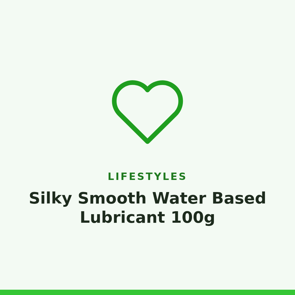 LifeStyles Silky Smooth Water Based Lubricant 100g