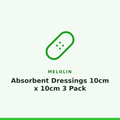 Melolin Absorbent Dressings 10cm x 10cm 3 Pack