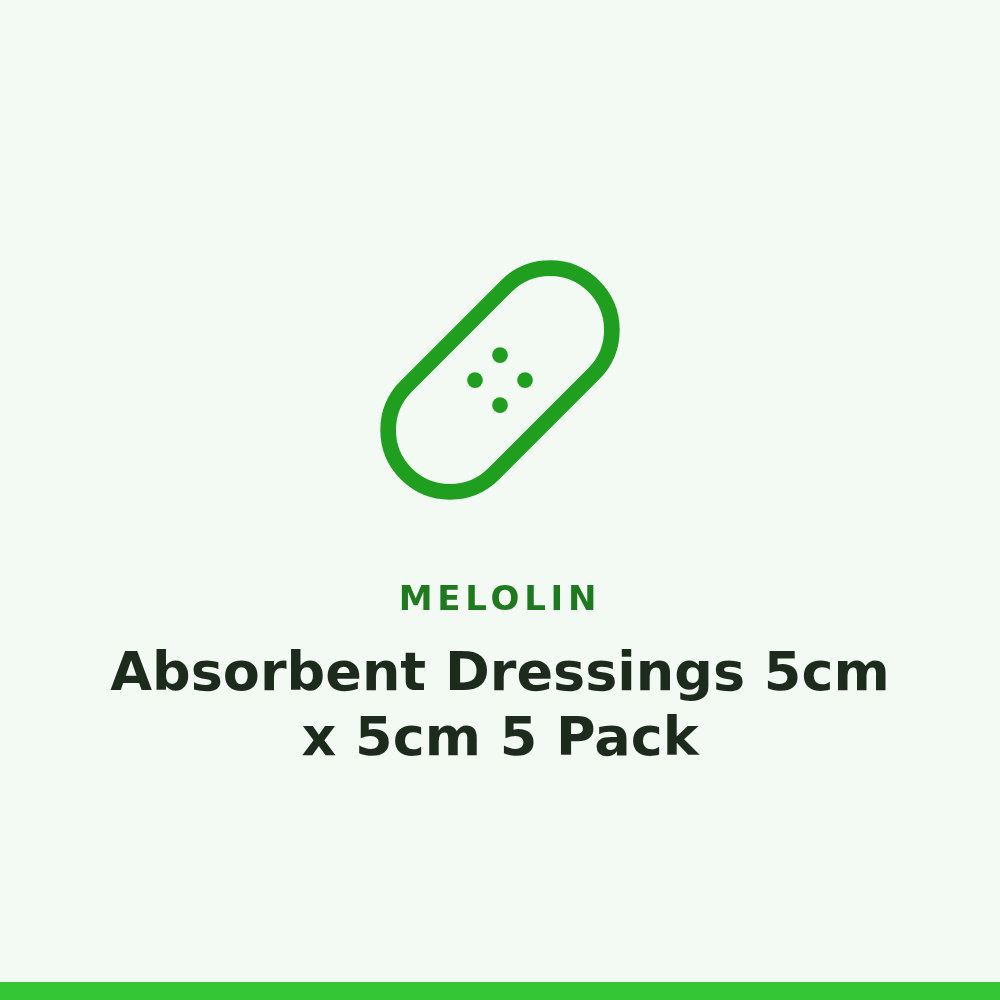 Melolin Absorbent Dressings 5cm x 5cm 5 Pack