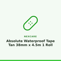 Nexcare Absolute Waterproof Tape Tan 38mm x 4.5m 1 Roll