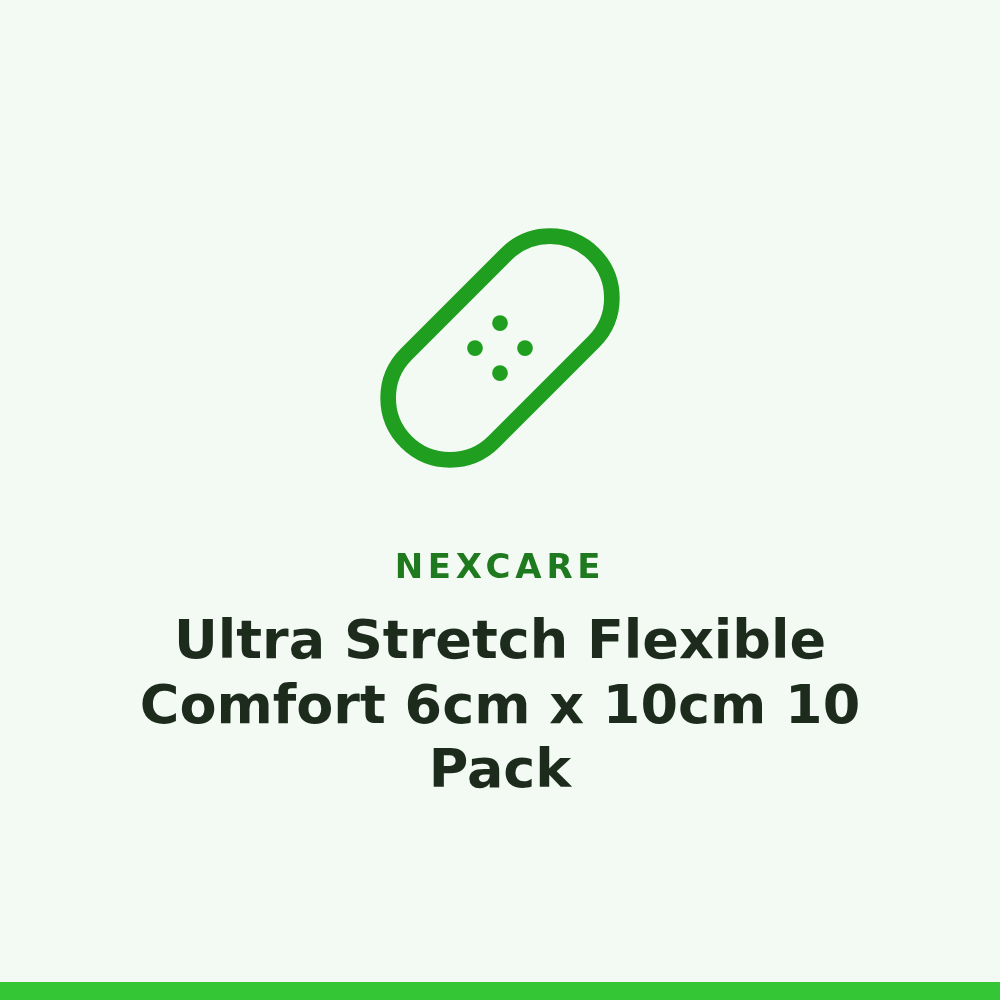 Nexcare Ultra Stretch Flexible Comfort 6cm x 10cm 10 Pack