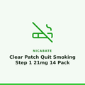 Nicabate Clear Patch Quit Smoking Step 1 21mg 14 Pack