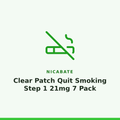 Nicabate Clear Patch Quit Smoking Step 1 21mg 7 Pack