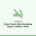 Nicabate Clear Patch Quit Smoking Step 2 14mg 7 Pack