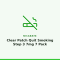 Nicabate Clear Patch Quit Smoking Step 3 7mg 7 Pack