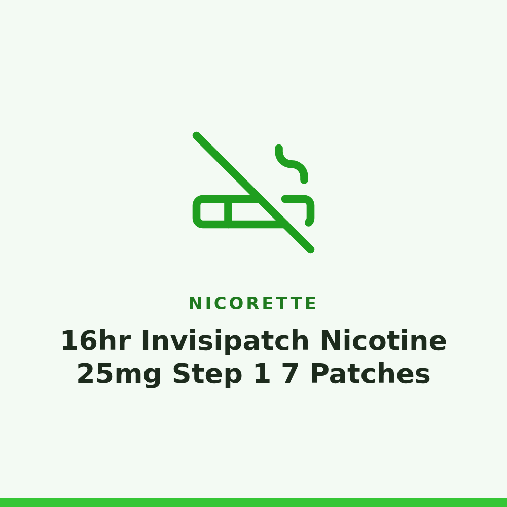 Nicorette 16hr Invisipatch Nicotine 25mg Step 1 7 Patches