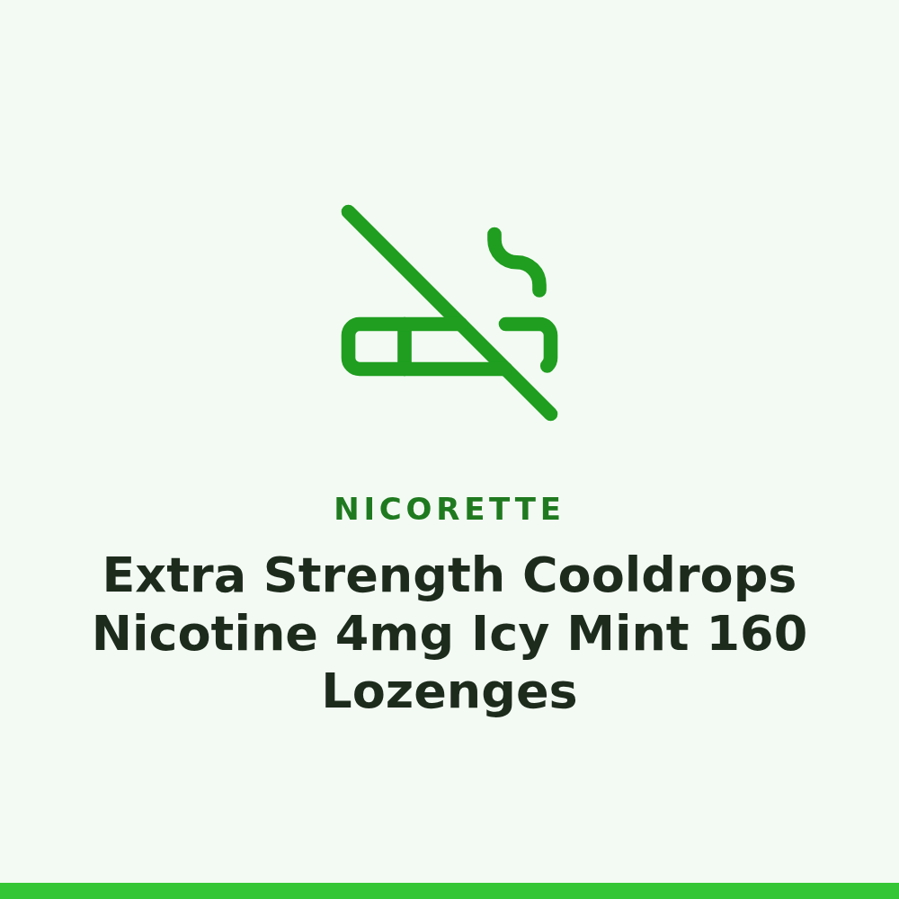 Nicorette Extra Strength Cooldrops Nicotine 4mg Icy Mint 160 Lozenges