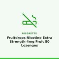Nicorette Fruitdrops Nicotine Extra Strength 4mg Fruit 80 Lozenges